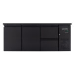 Vaiotec Barkühltisch schwarz / 2 Türen & 2 Schubladen - 425 l, 2005 x 520 mm