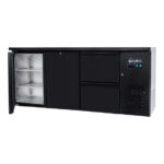 Vaiotec Barkühltisch schwarz / 2 Türen & 2 Schubladen - 425 l, 2005 x 520 mm – Bild 2