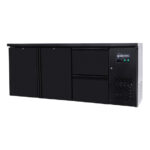 Vaiotec Barkühltisch schwarz / 2 Türen & 2 Schubladen - 425 l, 2005 x 520 mm – Bild 3