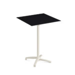 Feros X Cross - Tischgestell hoch sand + Black HPL-Tischplatte 70x70 cm, Sand + Schwarz