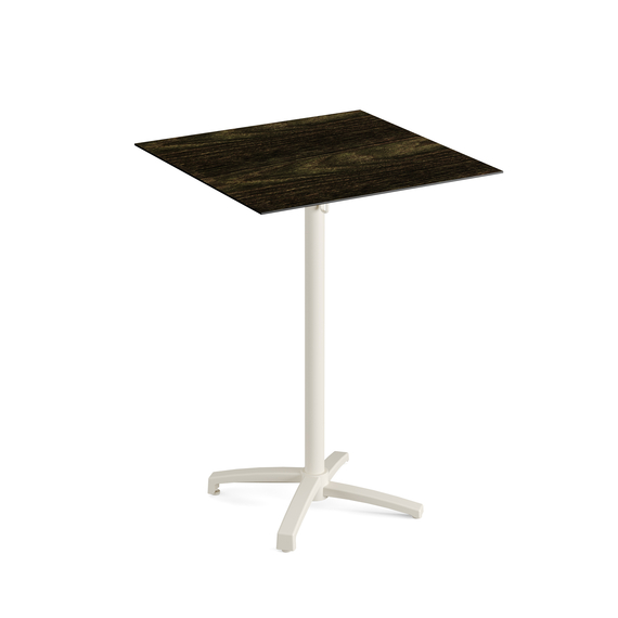 119091477-xcross-bar-table-sand_riverwashedwood-1.jpg Feros X Cross - Tischgestell hoch sand + Riverwashed Wood HPL-Tischplatte 70x70 cm, Sand + Riverwashed – Bild 1