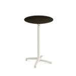 Feros X Cross - Tischgestell hoch sand + Midnight Marble HPL-Tischplatte Ø70 cm, Sand + Midnight Marble