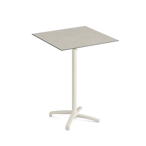 119091877-xcross-bar-table-sand_sandstone-1.jpg Feros X Cross - Tischgestell hoch sand + Sand stone HPL-Tischplatte 70x70 cm, Sand + Sand stone – Bild 1