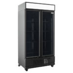 Vaiotec Topline Getränkekühlschrank 2 Türen / 870 Liter mit Leuchtaufsatz "schwarz", 1090 x 742 mm – Bild 2