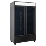 Vaiotec Topline Getränkekühlschrank 2 Türen / 1040 Liter mit Leuchtaufsatz "schwarz", 1280 x 742 mm – Bild 2
