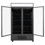 Vaiotec Topline Getränkekühlschrank 2 Türen / 1040 Liter mit Leuchtaufsatz "schwarz", 1280 x 742 mm – Bild 3