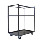 Feros Trolley für Stehtische - klein, Hammerite Silber – Bild 3