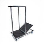 Feros Trolley Uni Stack - für alle stapelbaren Stühle und Barhocker, Hammerite Silber – Bild 4