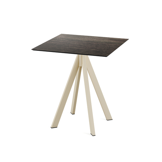 120031477_infinity_terrace_table_sand_riverwashed_wood.jpg Feros Infinity - Terrassentisch sandfarbenes Gestell + Riverwashed Holz HPL-Platte 70x70 cm, Sand + Riverwashed Holz – Bild 1