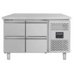 Vaiotec Kühltisch / 4 Schubladen - Monoblock, 1360 x 700 mm