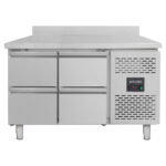 Vaiotec Kühltisch / 4 Schubladen inkl. Aufkantung - Monoblock, 1360 x 700 mm