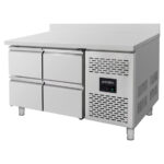Vaiotec Kühltisch / 4 Schubladen inkl. Aufkantung - Monoblock, 1360 x 700 mm – Bild 2