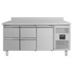 Vaiotec Kühltisch / 1 Tür & 4 Schubladen inkl. Aufkantung - Monoblock, 1795 x 700 mm