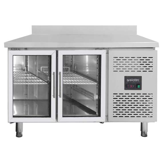 12030-1.jpg Vaiotec Kühltisch / 2 Glastüren inkl. Aufkantung - Monoblock, 1360 x 700 mm – Bild 1
