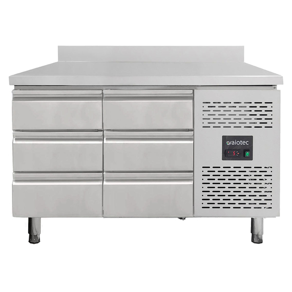12034-1.jpg Vaiotec Kühltisch / 6 Schubladen inkl. Aufkantung - Monoblock, 1360 x 700 mm – Bild 1