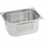 Stalgast Edelstahl Gastronormbehälter Serie STANDARD, GN 1/2 (100mm), perforiert/gelocht