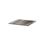 Feros X Cross - Tischgestell hoch sand + Tropical Wood HPL-Tischplatte 70x70 cm, Sand + Tropical Wood – Bild 4