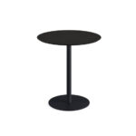 Feros Urban - Terrassentisch schwarzes Gestell + schwarze HPL-Platte Ø70 cm, Schwarz + Schwarz