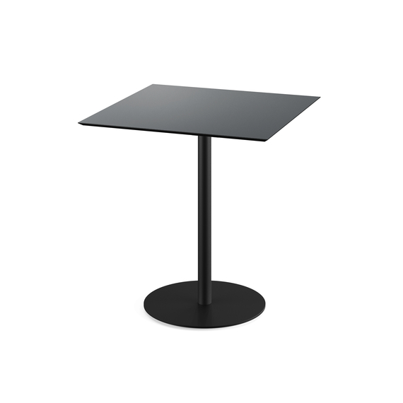 130011077_urban_terrace_table_black-black.jpg Feros Urban - Terrassentisch schwarzes Gestell + schwarze HPL-Platte 70x70 cm, Schwarz + Schwarz – Bild 1
