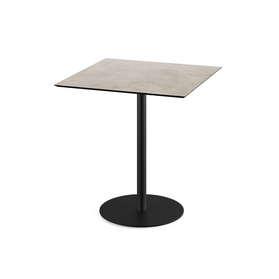 130011377_urban_terrace_table_black-moonstone.jpg Feros Urban - Terrassentisch schwarzes Gestell + Moonstone HPL-Platte 70x70 cm, Schwarz + Moonstone – Bild 1