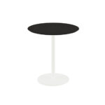 Feros Urban - Terrassentisch weißes Gestell + schwarze HPL-Platte Ø70 cm, Weiß + Schwarz
