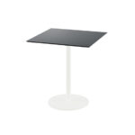 Feros Urban - Terrassentisch weißes Gestell + schwarze HPL-Platte 70x70 cm, Weiß + Schwarz