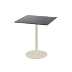 Feros Urban - Terrassentisch sandfarbenes Gestell + schwarze HPL-Platte 70x70 cm, Sand + Schwarz