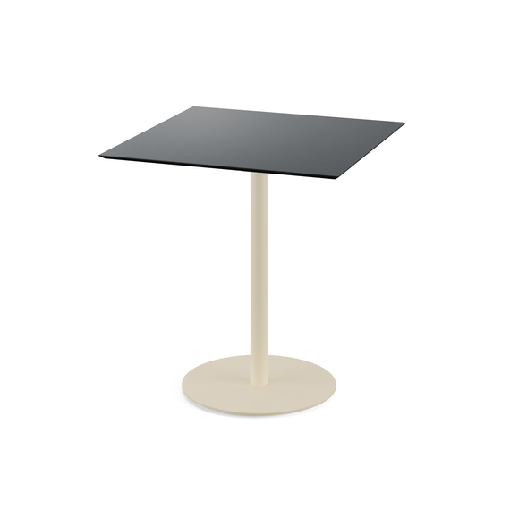 130031077_urban_terrace_table_sand-black.jpg Feros Urban - Terrassentisch sandfarbenes Gestell + schwarze HPL-Platte 70x70 cm, Sand + Schwarz – Bild 1