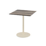 Feros Urban - Terrassentisch sandfarbenes Gestell + Tropenholz HPL-Platte 70x70 cm, Sand + Tropenholz