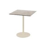 Feros Urban - Terrassentisch sandfarbenes Gestell + Moonstone HPL-Platte 70x70 cm, Sand + Moonstone