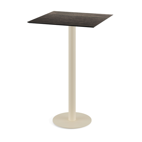 130061477_urban_bar_table_sand-riverwashed_wood.jpg Feros Urban - Bartisch sandfarbenes Gestell + Riverwashed Holz HPL-Platte 70x70 cm, Sand + Riverwashed Holz – Bild 1