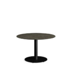 Feros Urban - Tischgestell niedrig schwarz + Midnight Marble HPL-Tischplatte Ø120 cm, Schwarz + Midnight Marble