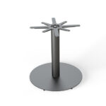 Feros Urban - Tischgestell niedrig schwarz + Sand stone HPL-Tischplatte Ø120 cm, Schwarz + Sand stone – Bild 2