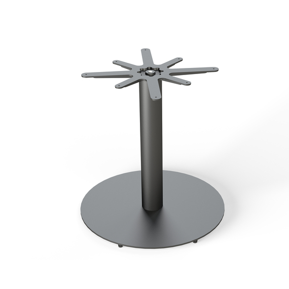 Feros Urban - Tischgestell niedrig schwarz + Sand stone HPL-Tischplatte Ø120 cm, Schwarz + Sand stone – Bild 2