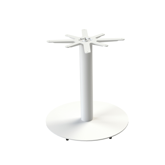 Feros Urban - Tischgestell niedrig weiß + Sand stone HPL-Tischplatte Ø120 cm, White + Sand stone – Bild 2