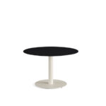 Feros Urban - Tischgestell niedrig sand + Black HPL-Tischplatte Ø120 cm, Sand + Schwarz