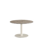 Feros Urban - Tischgestell niedrig sand + Moonstone HPL-Tischplatte Ø120 cm, Sand + Moonstone