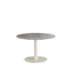 Feros Urban - Tischgestell niedrig sand + Galaxy Marble HPL-Tischplatte Ø120 cm, Sand + Galaxy Marble