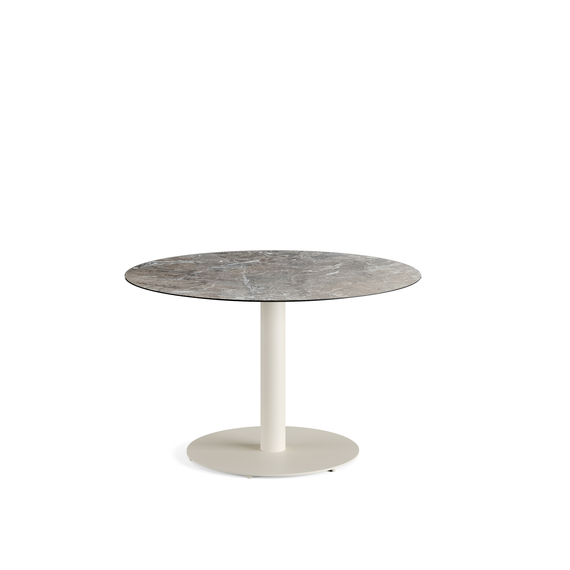 1310315120-urban-dining-table-sand-galaxymarble-1.jpg Feros Urban - Tischgestell niedrig sand + Galaxy Marble HPL-Tischplatte Ø120 cm, Sand + Galaxy Marble – Bild 1