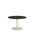 Feros Urban - Tischgestell niedrig sand + Midnight Marble HPL-Tischplatte Ø120 cm, Sand + Midnight Marble