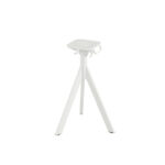 Feros Infinity Tripod - Terrassentisch weißes Gestell + HPL-Platte Ø70 cm, Weiß + Schwarz – Bild 3