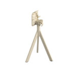 Feros Infinity Tripod - Terrassentisch sandfarbenes Gestell + HPL-Platte 70x70 cm, Sand + Schwarz – Bild 2