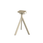 Feros Infinity Tripod - Terrassentisch sandfarbenes Gestell + HPL-Platte 70x70 cm, Sand + Schwarz – Bild 3