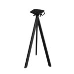 Feros Infinity Tripod - Bartisch schwarzes Gestell + schwarze HPL-Platte Ø70 cm, Schwarz + Schwarz – Bild 3