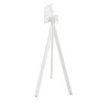 Feros Infinity Tripod - Bartisch weißes Gestell + Midnight-Marmor HPL-Platte Ø70 cm, Weiß + Midnight Marmor – Bild 2