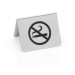 Was Germany Hinweisschild "Nicht Raucher" Set, 5,5 x 5 x 3,5 cm, Set á 12 Stück, Chromnickelstahl