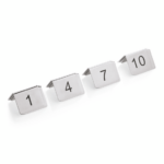 Was Germany Tischnummernschild Set 1-12, 5 x 5 x 5,5 cm, 12-teilig, Chromnickelstahl