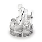 Essentials Menage 5-teilig MENAGE 1480, Essig & Öl, Salz & Pfeffer, Senfglas, Höhe 17 cm, Edelstahl, Glas