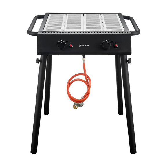 148631_01.jpg Hendi Gasgrill Xantos Black, Schwarz, 9,5kW, 770x710x(H)870mm – Bild 1