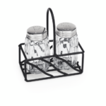Essentials Menage 2-teilig, Salz & Pfeffer, 9,5 x 5 cm, Edelstahl, Stahl, Glas